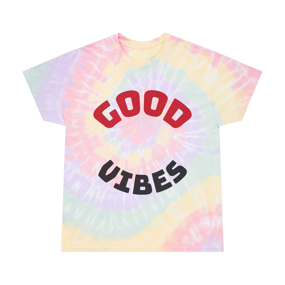 Spiral Tie-Dye Tee - Good Vibes T-Shirt, Summer Fashion, Festival Wear, Gift for Friends, Boho Style