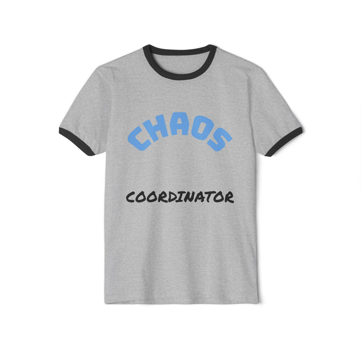 Chaos Coordinator Unisex Cotton Ringer T-Shirt, Funny Gift, Casual Wear, Office Humor, Birthday Gift, Unique Tees