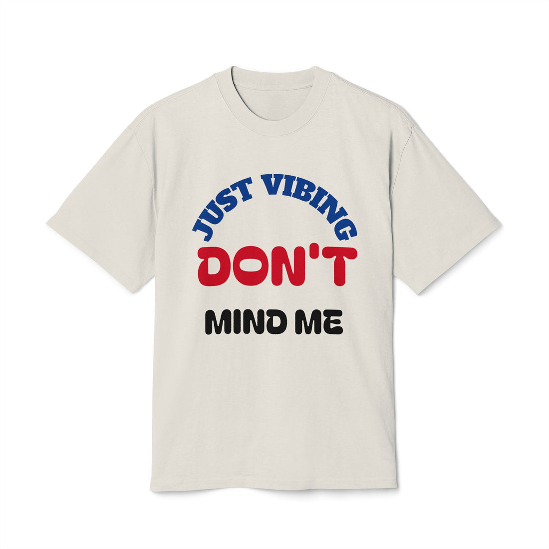 Just Vibing Unisex Heavy Faded Tee, Casual Graphic Shirt, Relaxed Fit Top, Trendy Gift for Friends, Everyday Wear, Summer Fashion