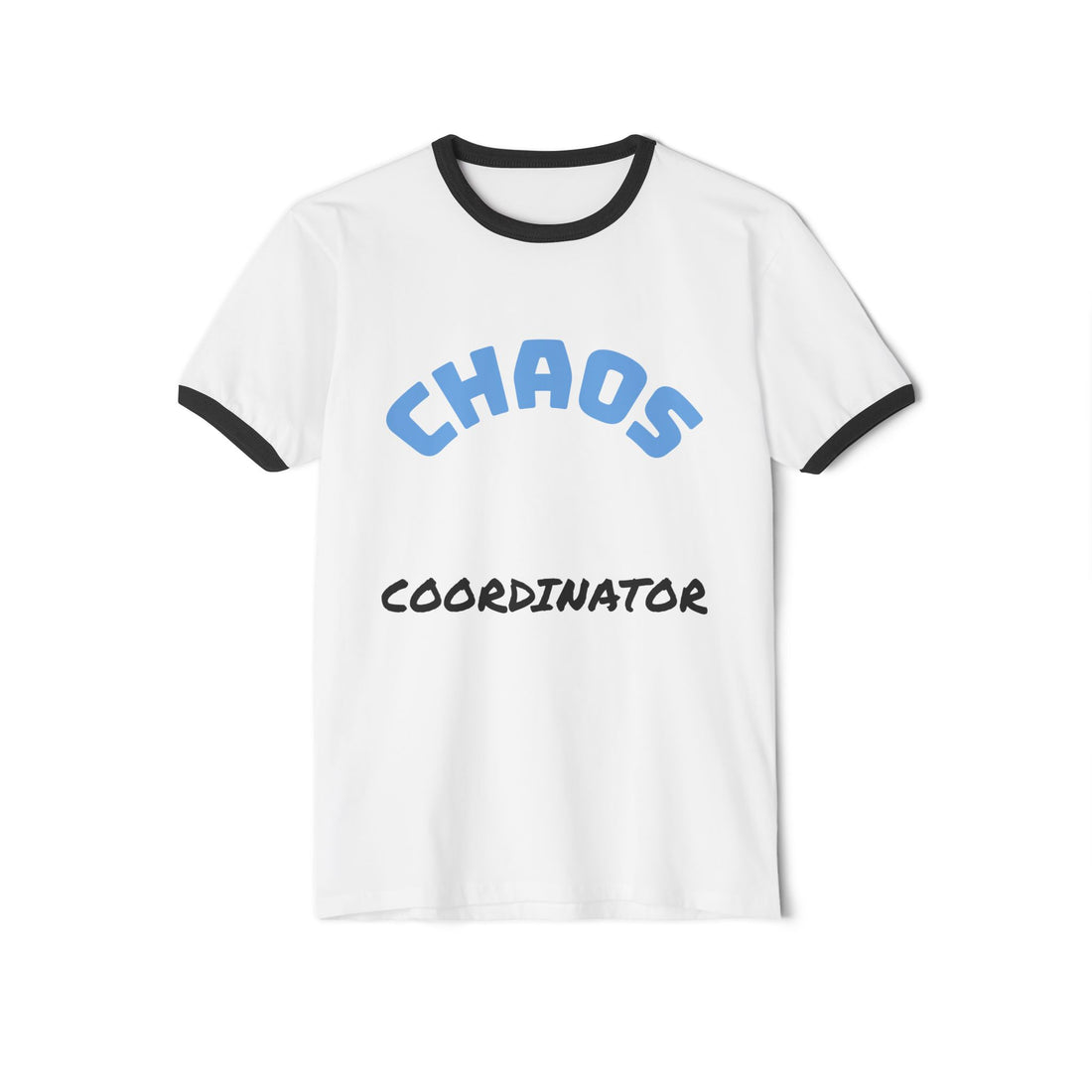 Chaos Coordinator Unisex Cotton Ringer T-Shirt, Funny Gift, Casual Wear, Office Humor, Birthday Gift, Unique Tees