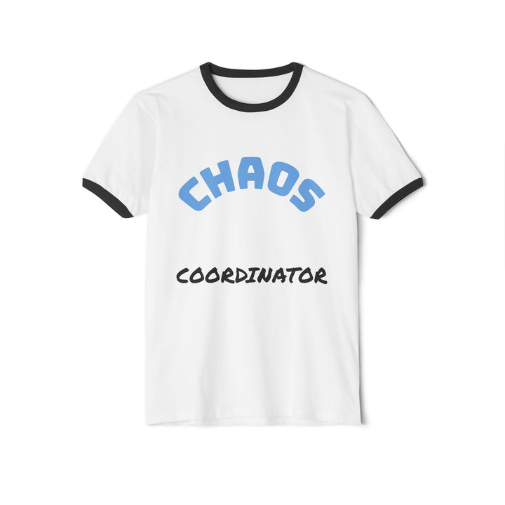 Chaos Coordinator Unisex Cotton Ringer T-Shirt, Funny Gift, Casual Wear, Office Humor, Birthday Gift, Unique Tees