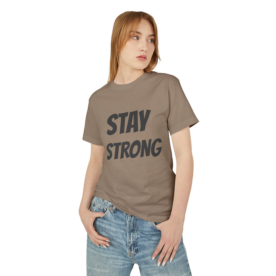 Stay Strong Unisex Heavyweight Cotton Tee, Motivational T-Shirt, Inspirational Gift, Casual Wear, Fitness Apparel, Everyday Comfort