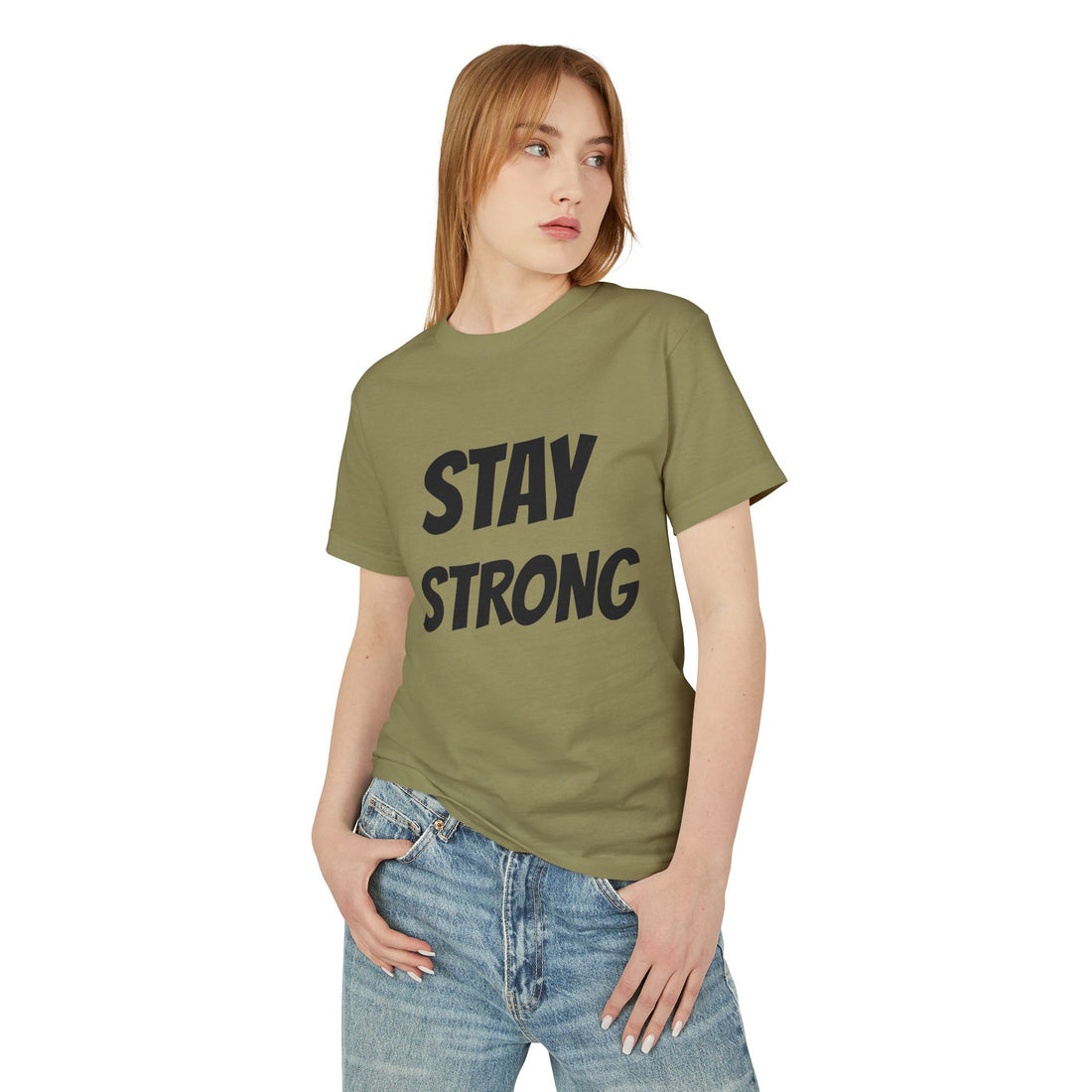 Stay Strong Unisex Heavyweight Cotton Tee, Motivational T-Shirt, Inspirational Gift, Casual Wear, Fitness Apparel, Everyday Comfort
