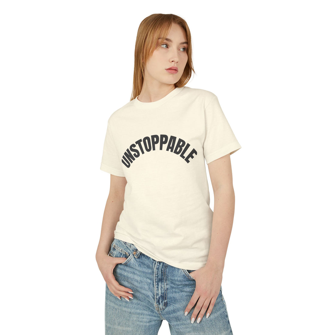 Unstoppable Garment-Dyed Heavyweight Tee, Motivational T-Shirt, Casual Wear, Gift for Him/Her, Positive Affirmation Shirt