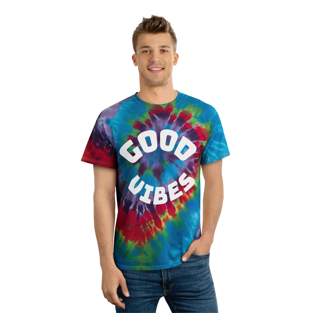 Spiral Tie-Dye Tee | Good Vibes Shirt, Chill Style, Summer Fashion, Festival Wear, Unique Gift