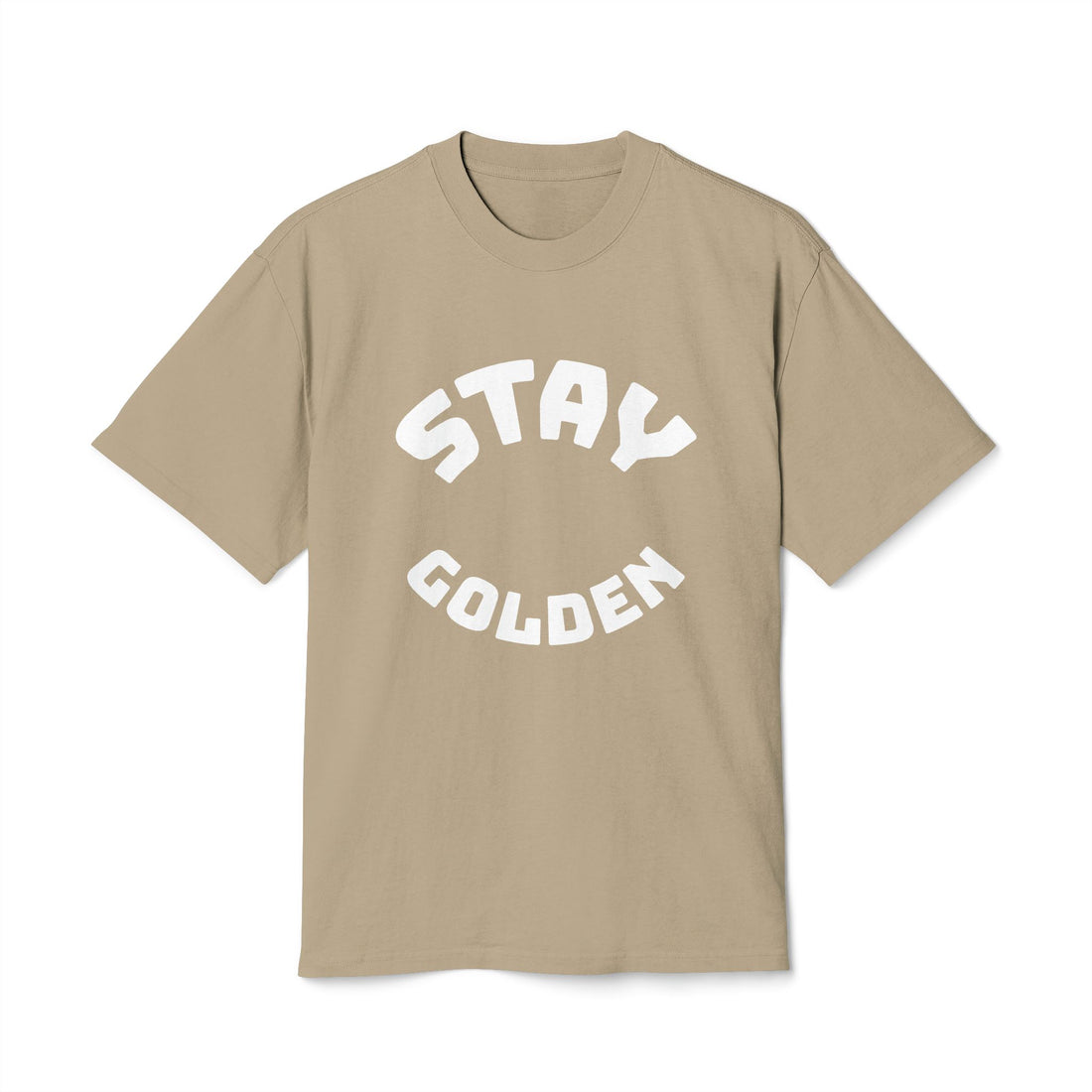 Stay Golden Unisex Heavy Faded Tee, Casual Graphic T-Shirt, Vintage Style Shirt, Gift for Friends, Everyday Wear, Comfortable Fashion