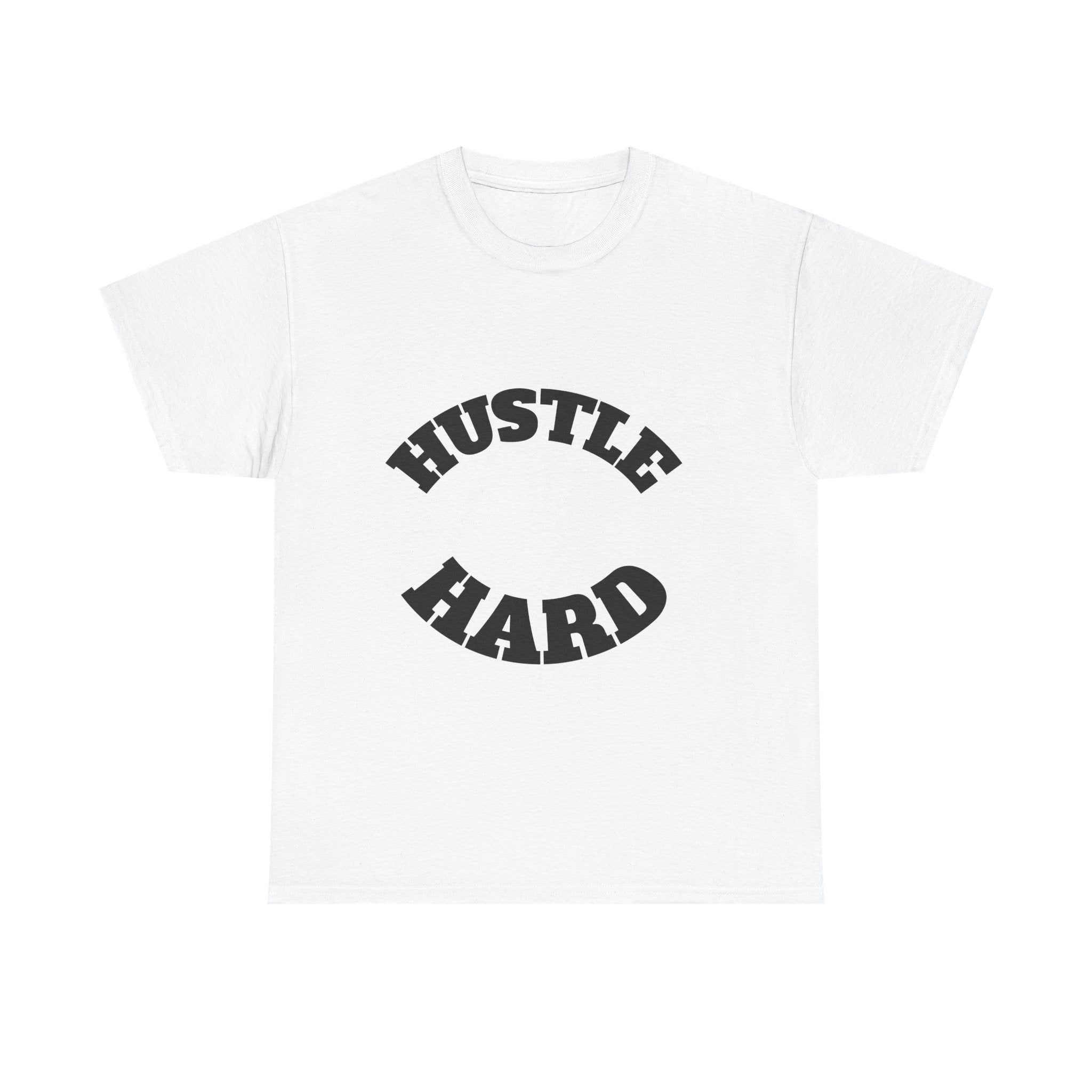 Hustle Hard Unisex Heavy Cotton Tee, Motivational Shirt, Gift for Entrepreneurs, Workout Apparel, Casual Style