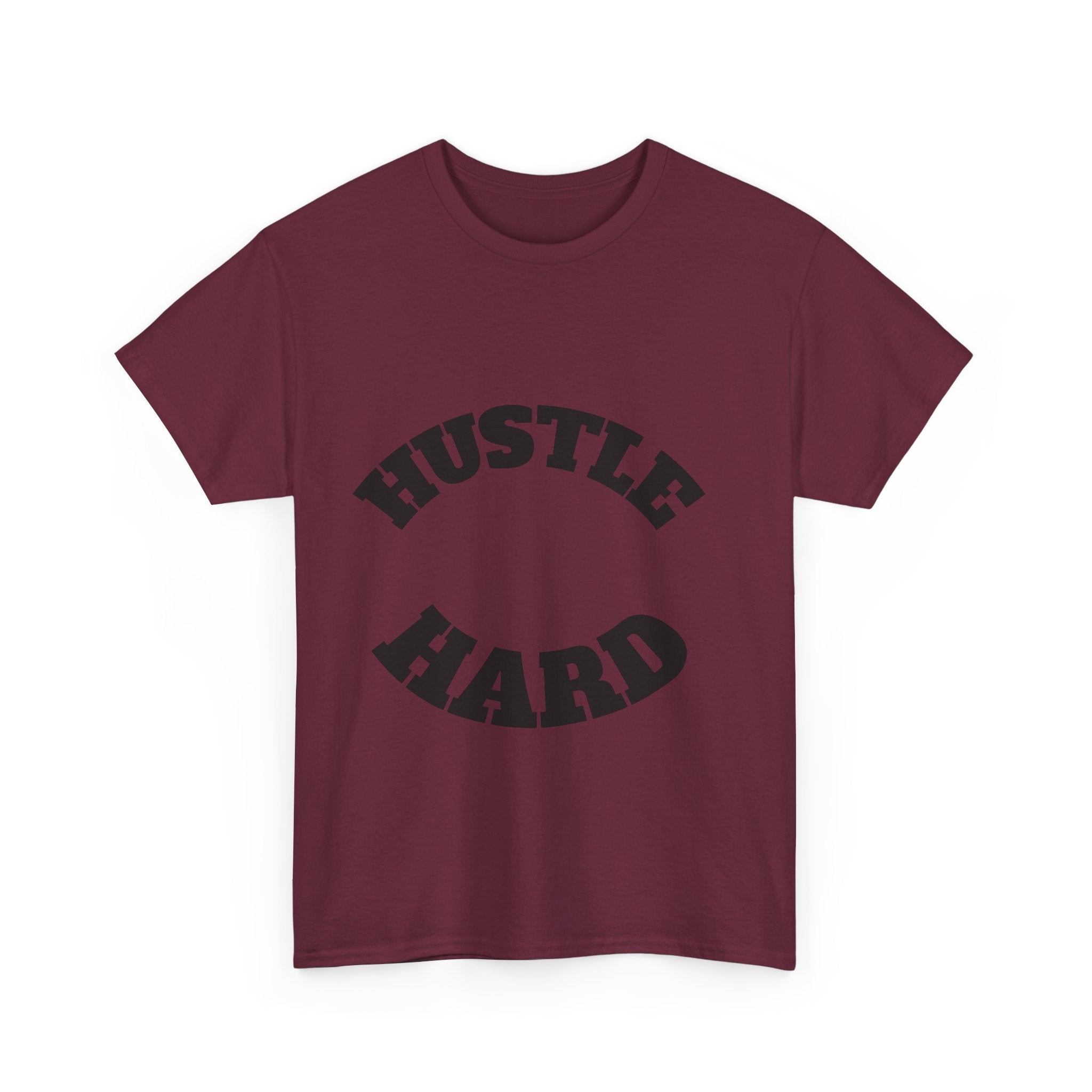 Hustle Hard Unisex Heavy Cotton Tee, Motivational Shirt, Gift for Entrepreneurs, Workout Apparel, Casual Style