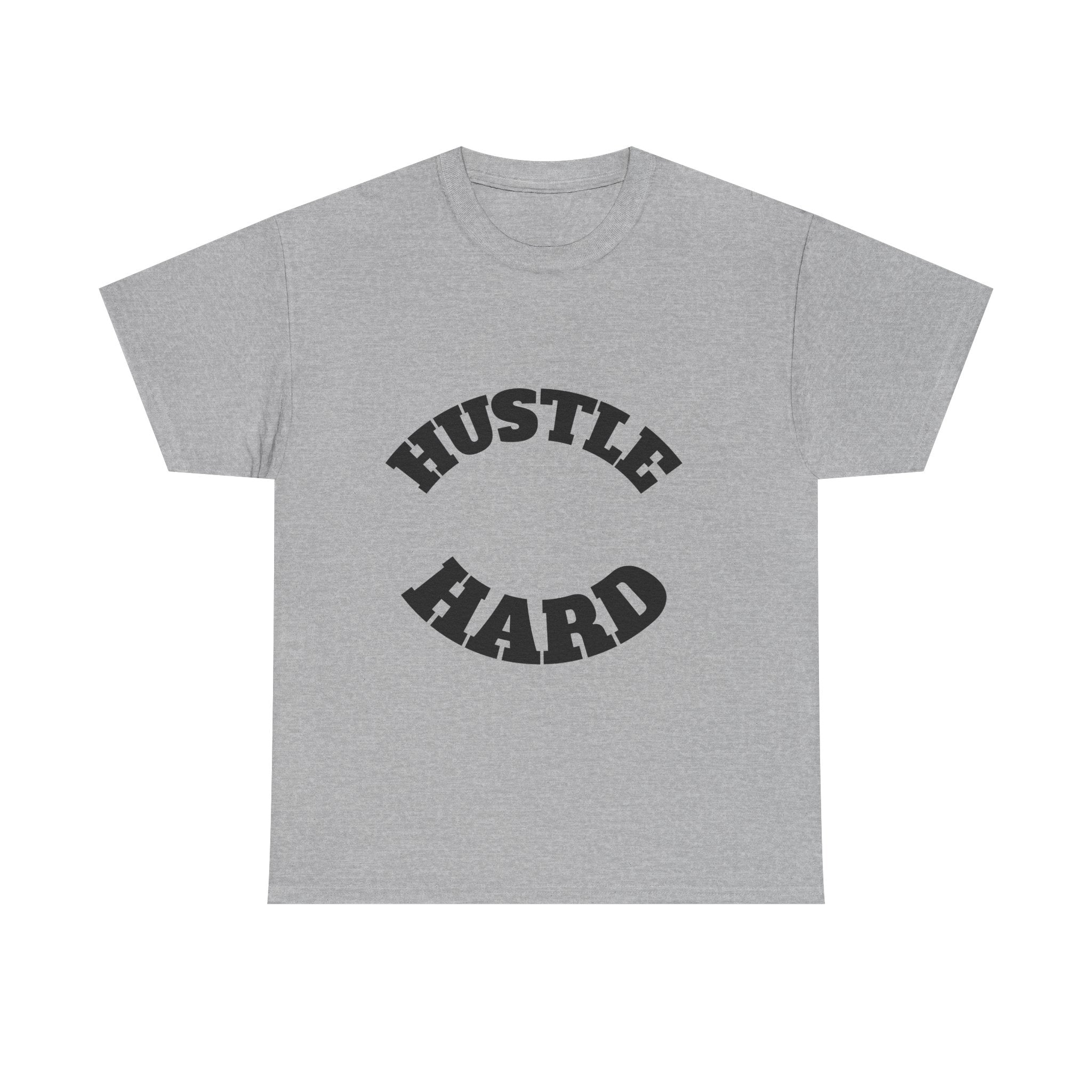 Hustle Hard Unisex Heavy Cotton Tee, Motivational Shirt, Gift for Entrepreneurs, Workout Apparel, Casual Style