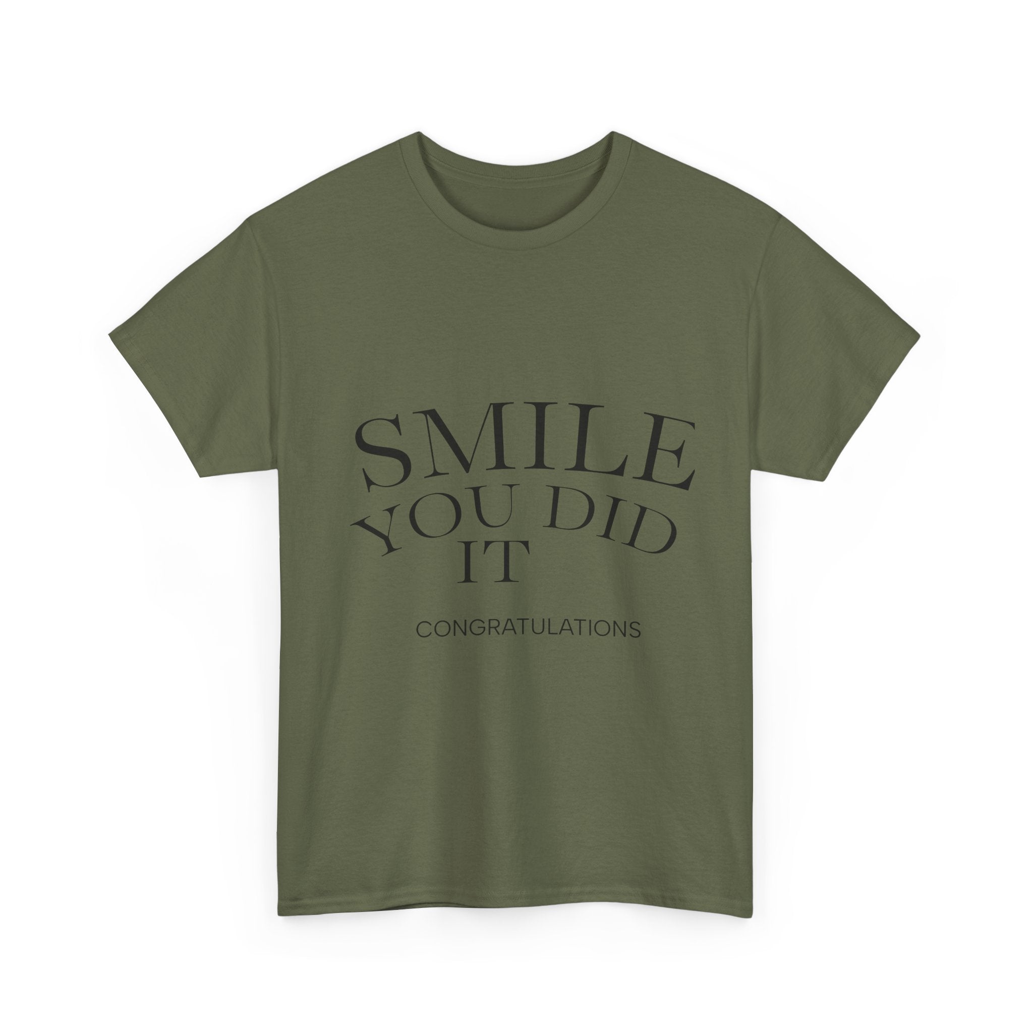 Congratulations Tee: Smile You Did It, Gift for Graduates, Positive Vibes Shirt, Unisex Heavy Cotton Tee, Celebration Outfit, [...]