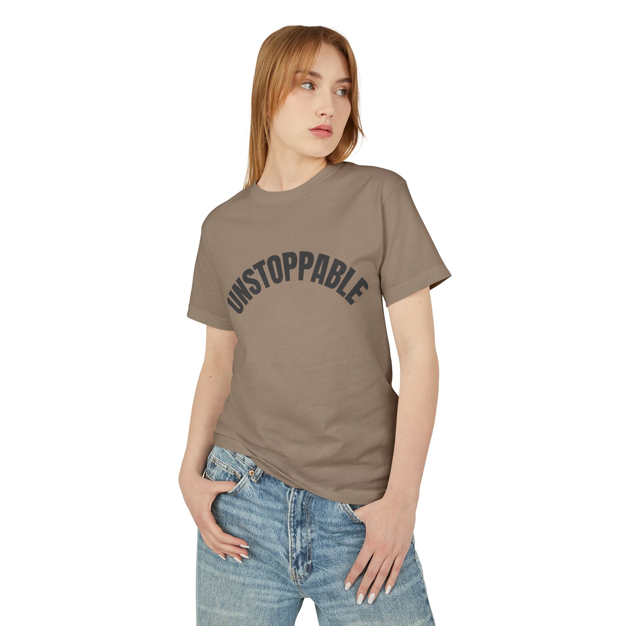 Unstoppable Garment-Dyed Heavyweight Tee, Motivational T-Shirt, Casual Wear, Gift for Him/Her, Positive Affirmation Shirt