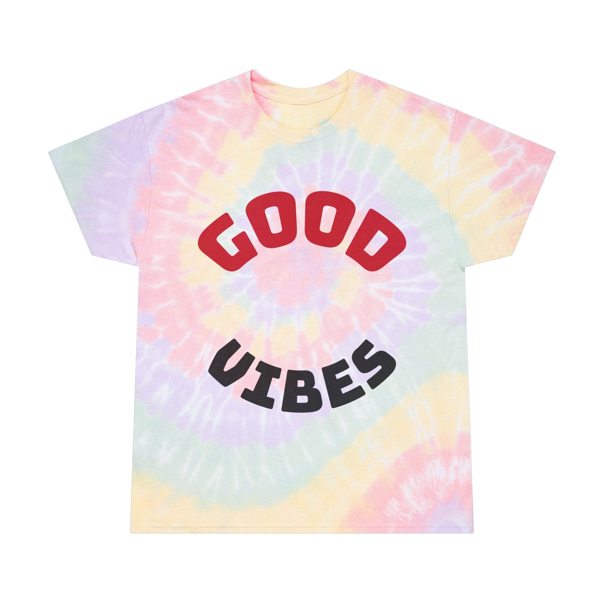 Spiral Tie-Dye Tee - Good Vibes T-Shirt, Summer Fashion, Festival Wear, Gift for Friends, Boho Style