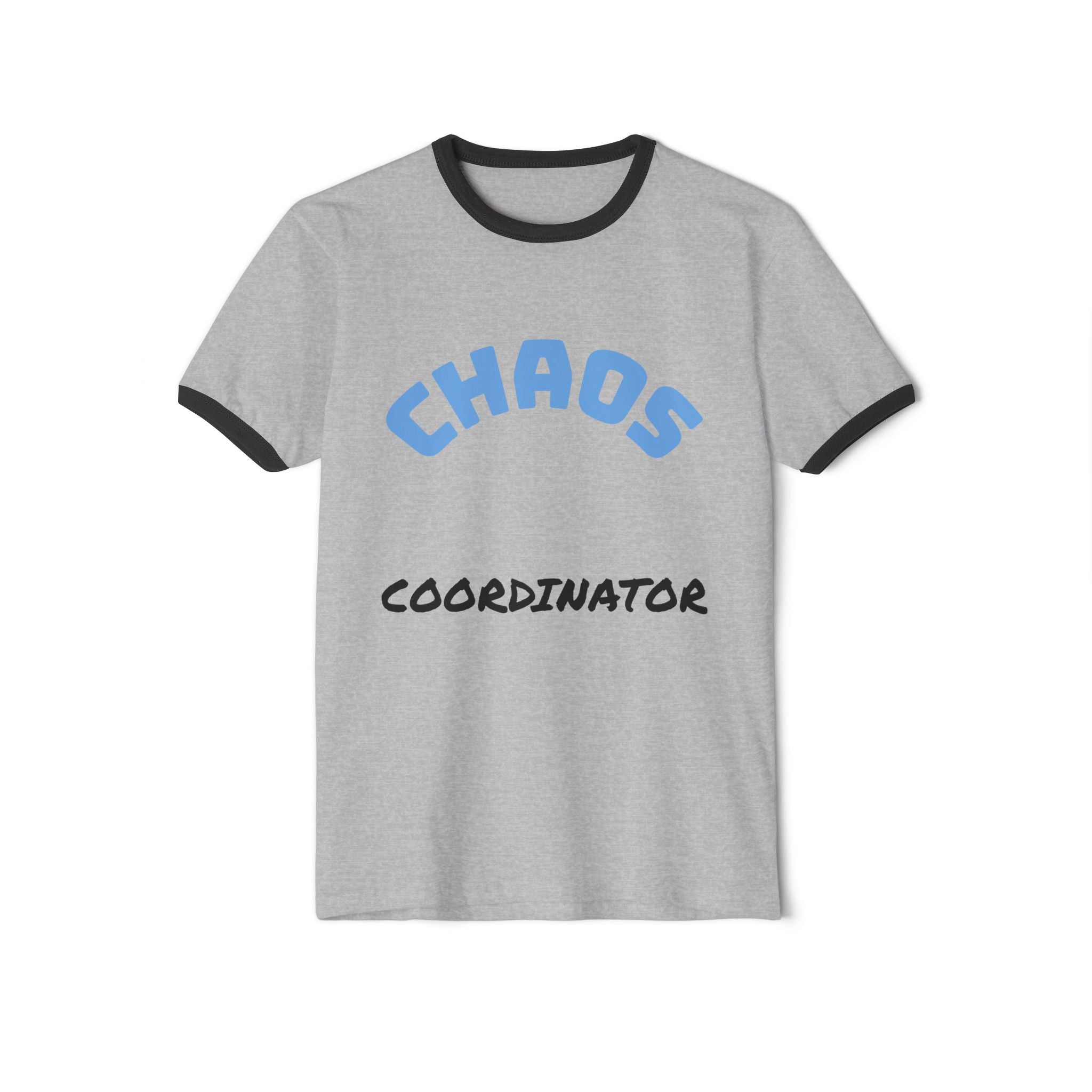 Chaos Coordinator Unisex Cotton Ringer T-Shirt, Funny Gift, Casual Wear, Office Humor, Birthday Gift, Unique Tees