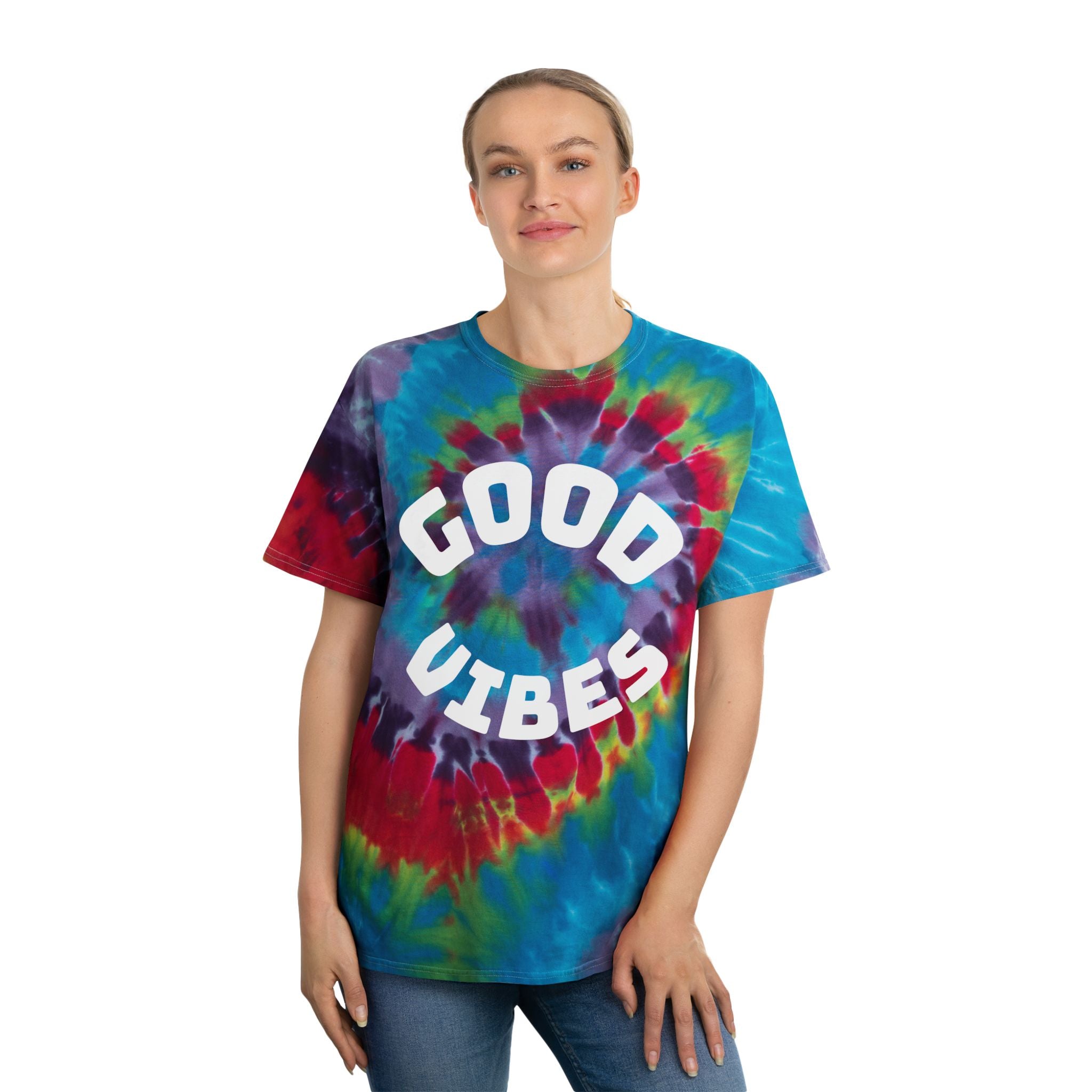 Spiral Tie-Dye Tee | Good Vibes Shirt, Chill Style, Summer Fashion, Festival Wear, Unique Gift