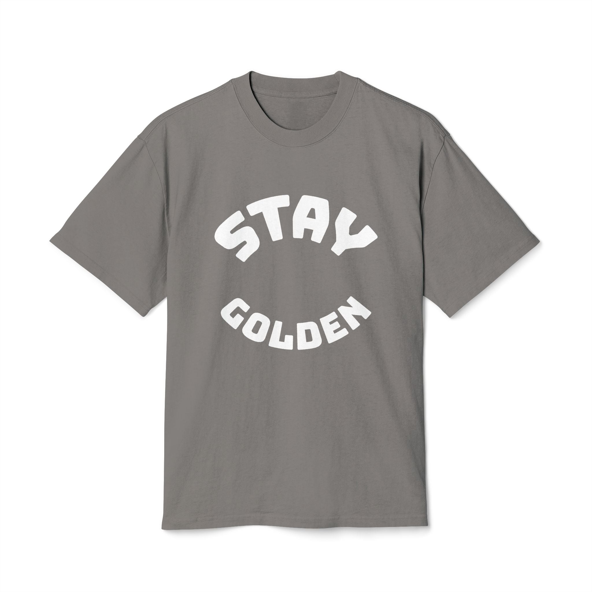 Stay Golden Unisex Heavy Faded Tee, Casual Graphic T-Shirt, Vintage Style Shirt, Gift for Friends, Everyday Wear, Comfortable Fashion