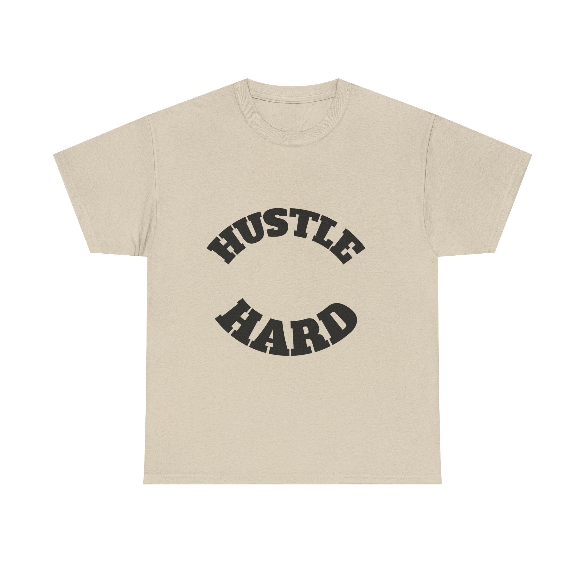 Hustle Hard Unisex Heavy Cotton Tee, Motivational Shirt, Gift for Entrepreneurs, Workout Apparel, Casual Style
