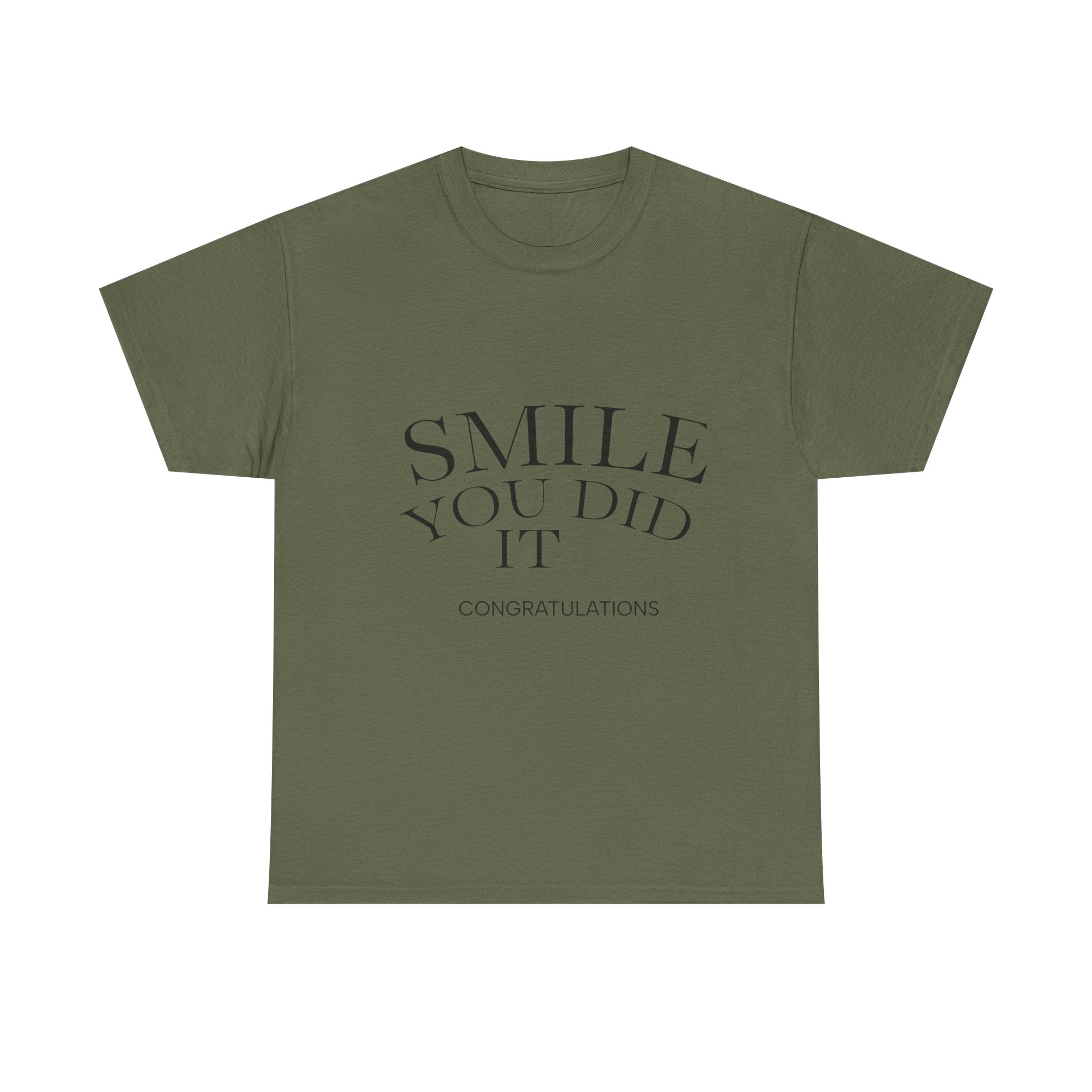 Congratulations Tee: Smile You Did It, Gift for Graduates, Positive Vibes Shirt, Unisex Heavy Cotton Tee, Celebration Outfit, [...]