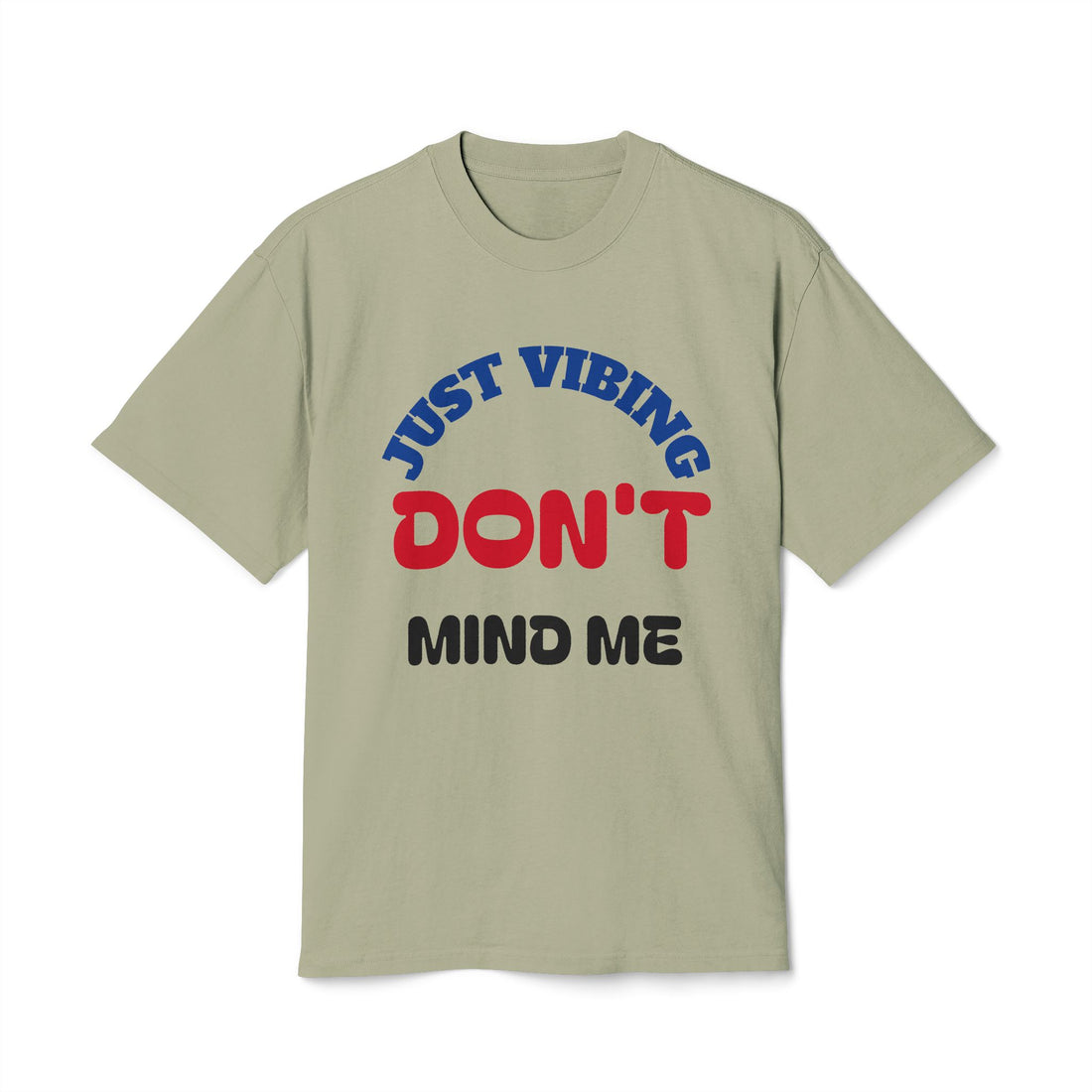 Just Vibing Unisex Heavy Faded Tee, Casual Graphic Shirt, Relaxed Fit Top, Trendy Gift for Friends, Everyday Wear, Summer Fashion