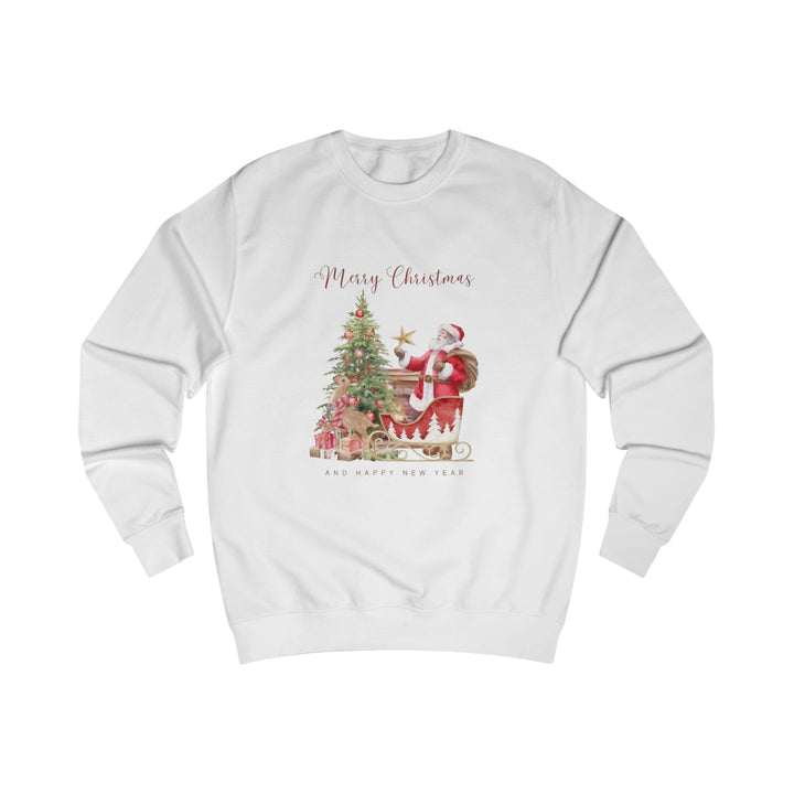 Christmas Santa Sleigh Sweatshirt — Merry Christmas Tree Holiday Crewneck