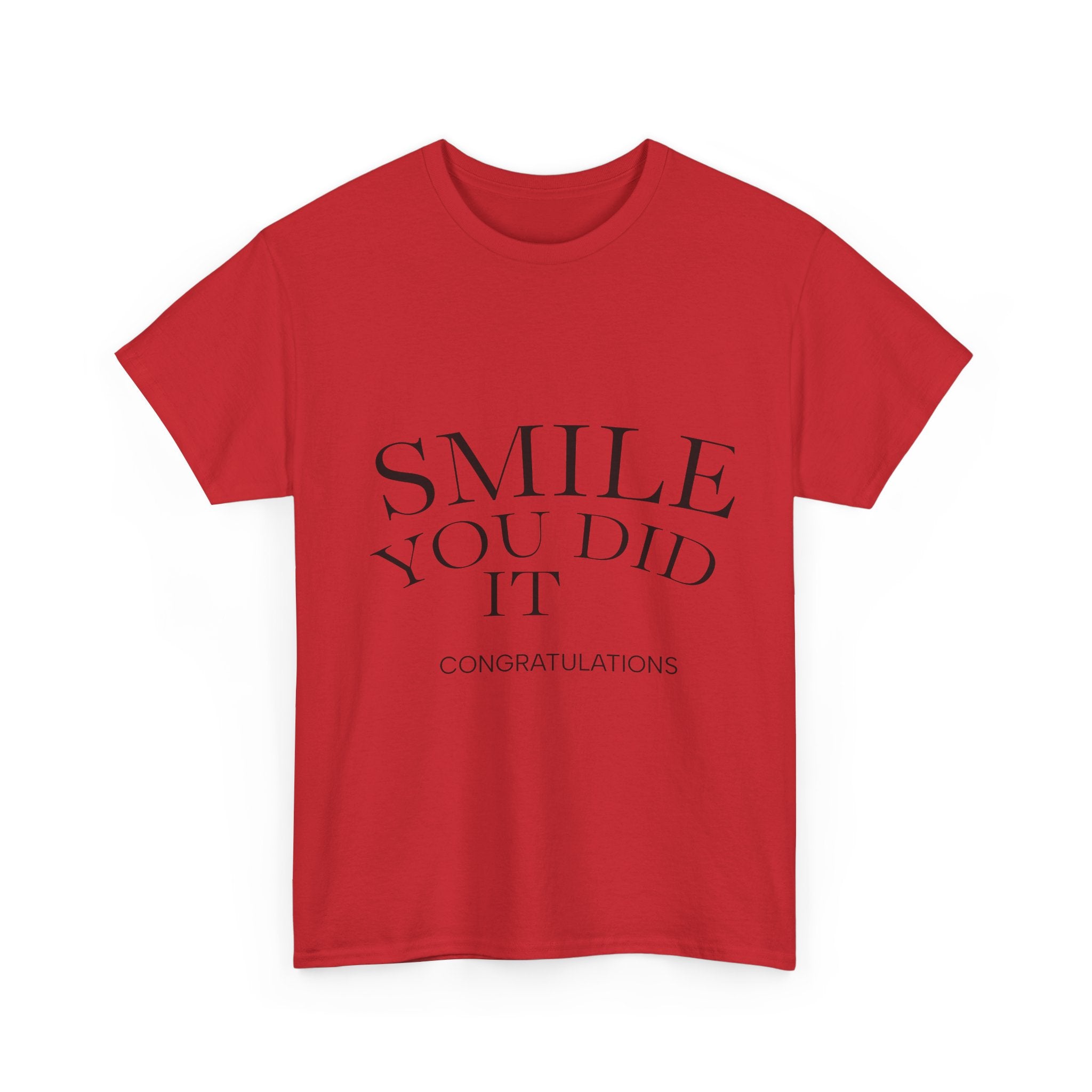 Congratulations Tee: Smile You Did It, Gift for Graduates, Positive Vibes Shirt, Unisex Heavy Cotton Tee, Celebration Outfit, [...]