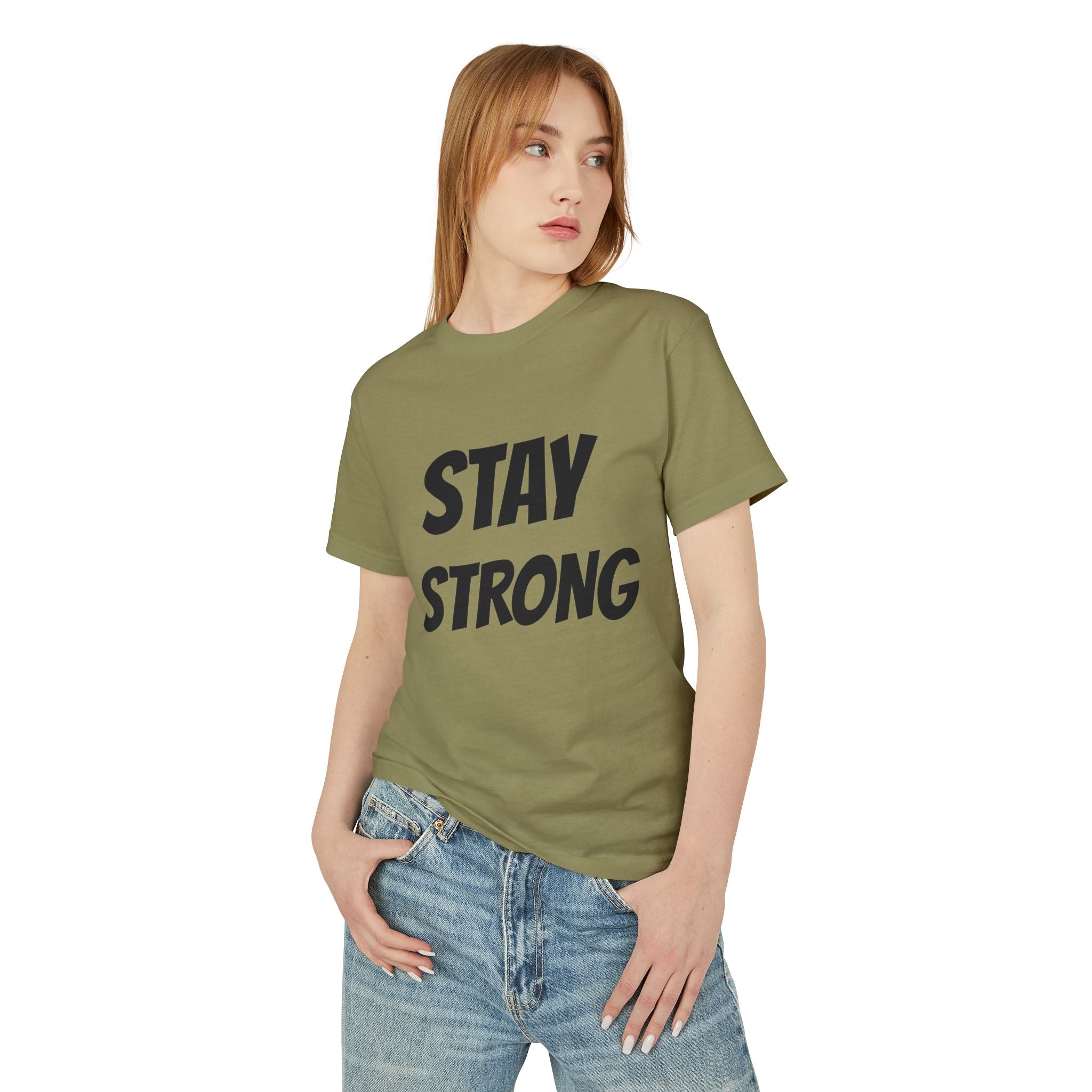 Stay Strong Unisex Heavyweight Cotton Tee, Motivational T-Shirt, Inspirational Gift, Casual Wear, Fitness Apparel, Everyday Comfort