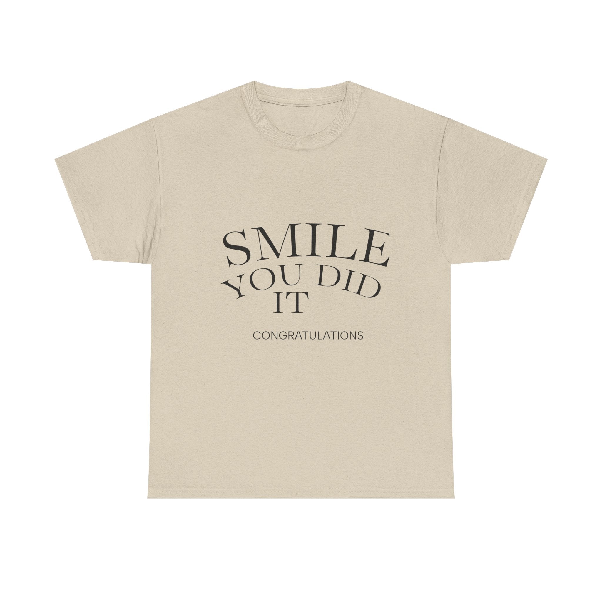 Congratulations Tee: Smile You Did It, Gift for Graduates, Positive Vibes Shirt, Unisex Heavy Cotton Tee, Celebration Outfit, [...]