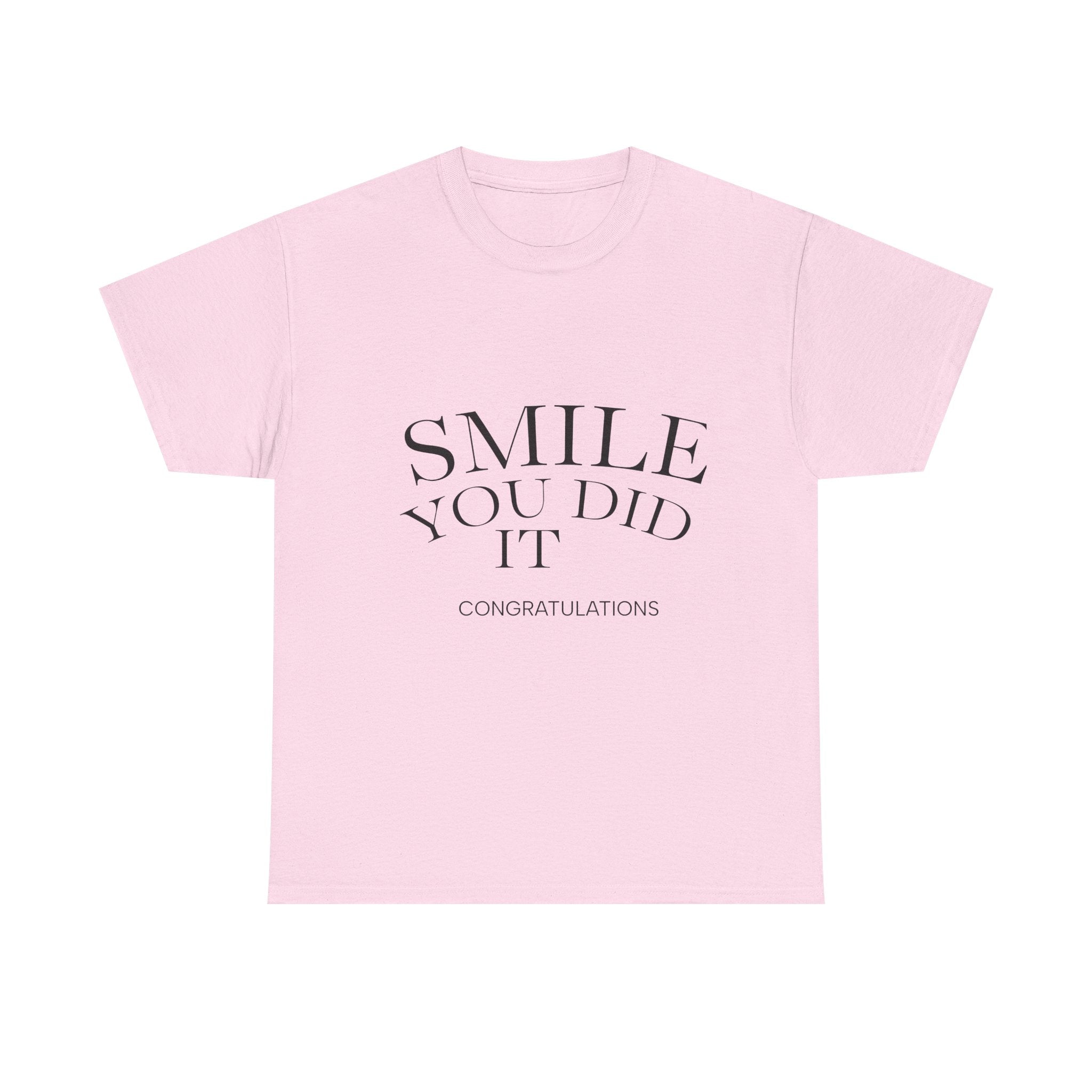 Congratulations Tee: Smile You Did It, Gift for Graduates, Positive Vibes Shirt, Unisex Heavy Cotton Tee, Celebration Outfit, [...]
