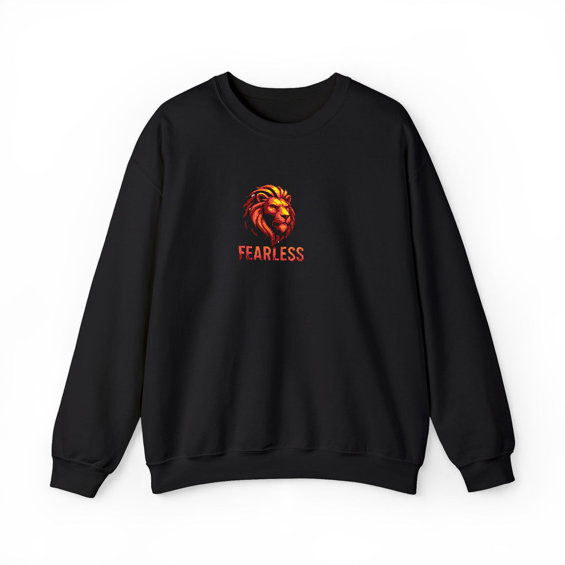 Unisex Fearless Lion Crewneck Sweatshirt – Bold Watercolor Lion Graphic