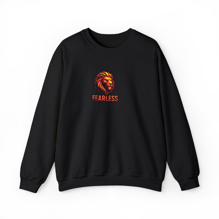 Unisex Fearless Lion Crewneck Sweatshirt – Bold Watercolor Lion Graphic