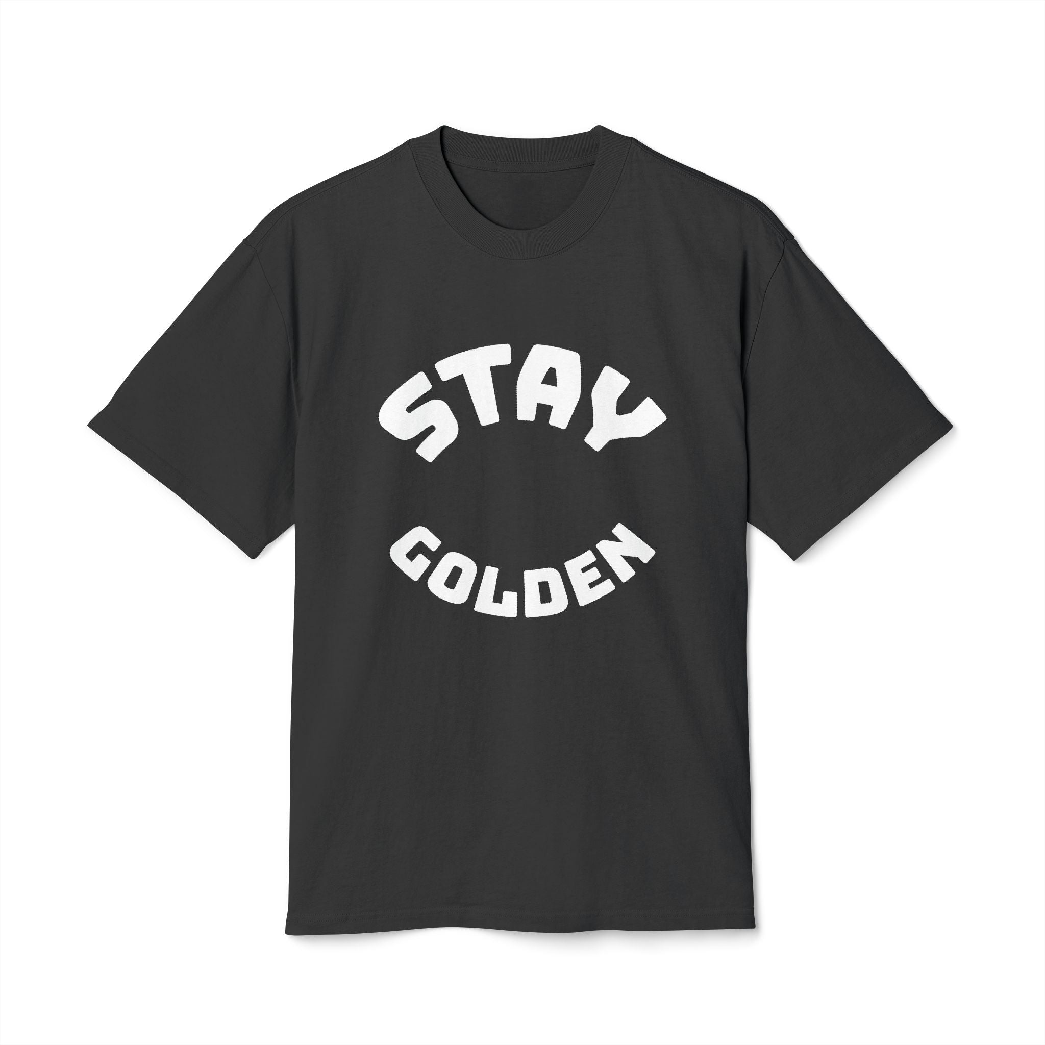 Stay Golden Unisex Heavy Faded Tee, Casual Graphic T-Shirt, Vintage Style Shirt, Gift for Friends, Everyday Wear, Comfortable Fashion