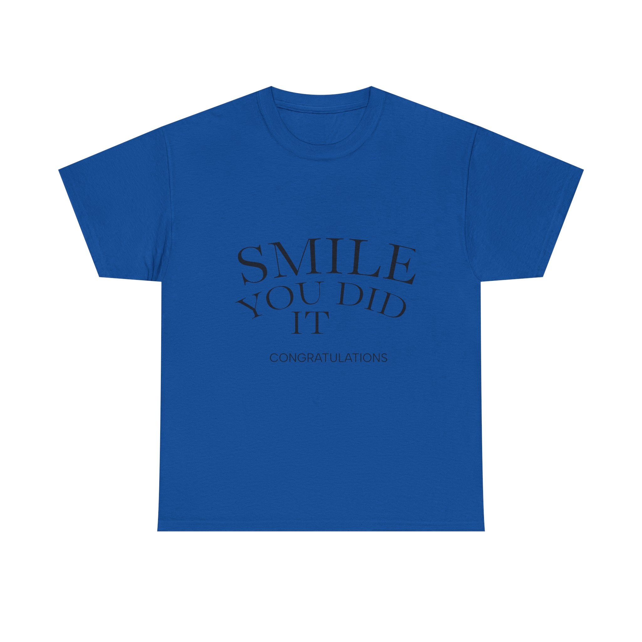 Congratulations Tee: Smile You Did It, Gift for Graduates, Positive Vibes Shirt, Unisex Heavy Cotton Tee, Celebration Outfit, [...]