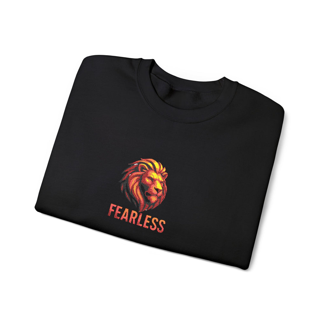 Unisex Fearless Lion Crewneck Sweatshirt – Bold Watercolor Lion Graphic