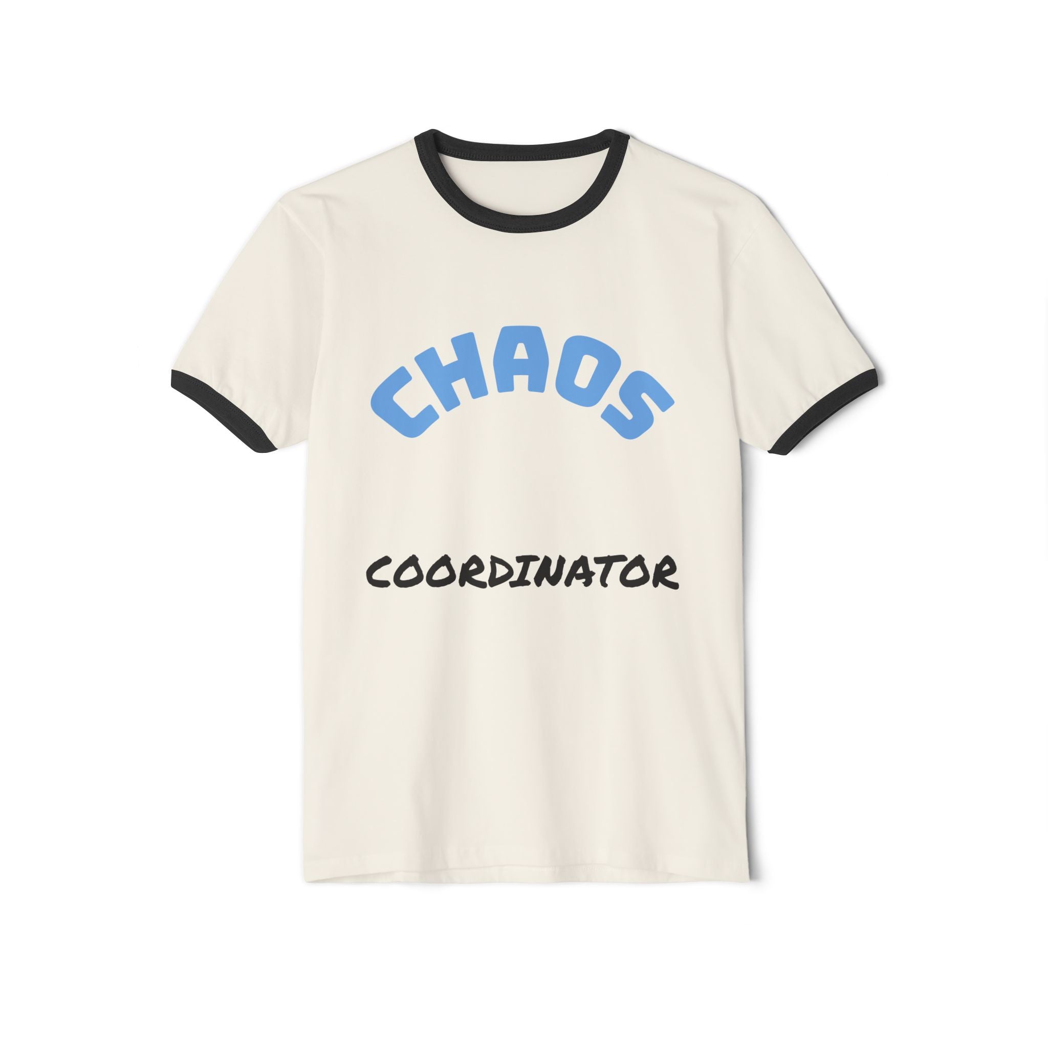 Chaos Coordinator Unisex Cotton Ringer T-Shirt, Funny Gift, Casual Wear, Office Humor, Birthday Gift, Unique Tees