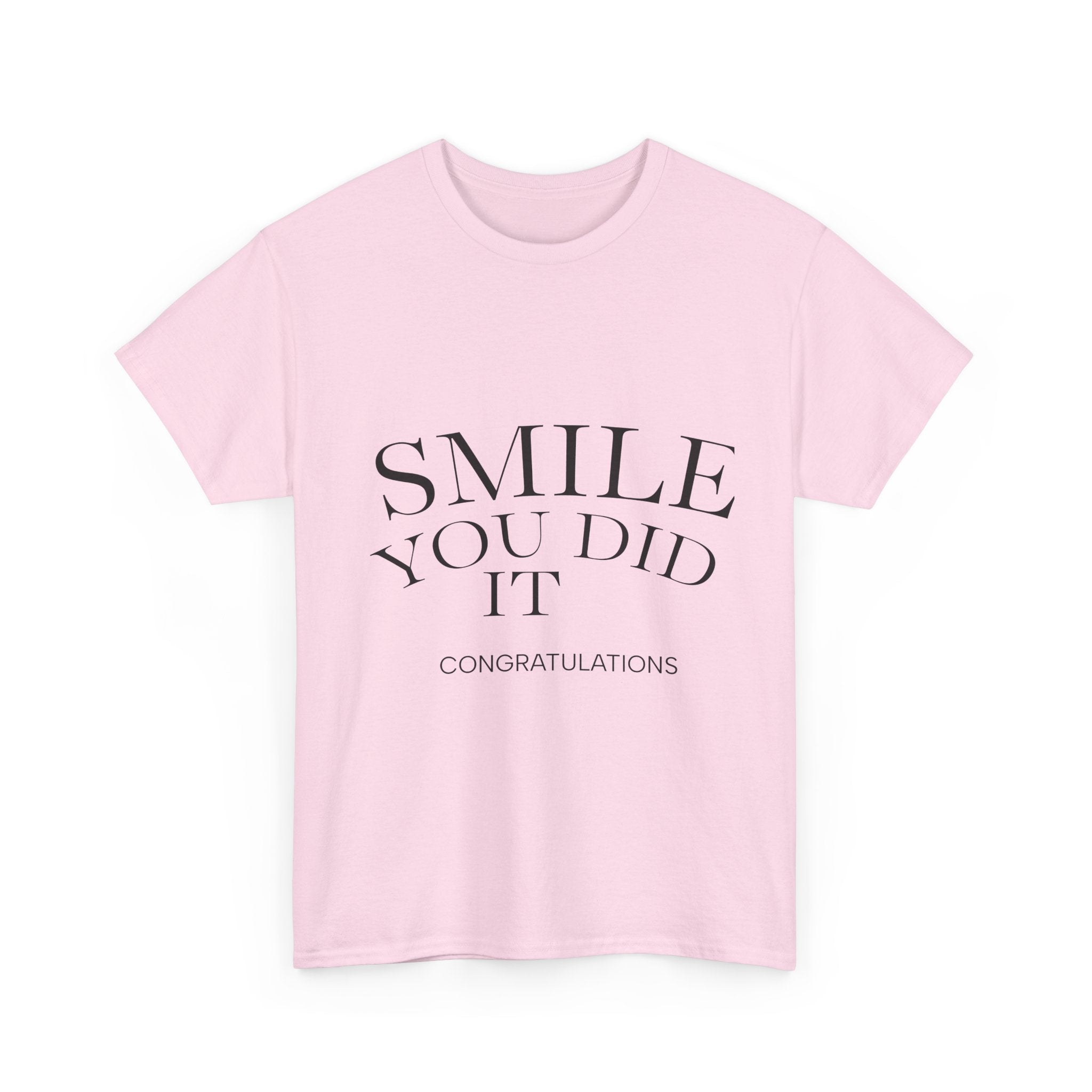 Congratulations Tee: Smile You Did It, Gift for Graduates, Positive Vibes Shirt, Unisex Heavy Cotton Tee, Celebration Outfit, [...]