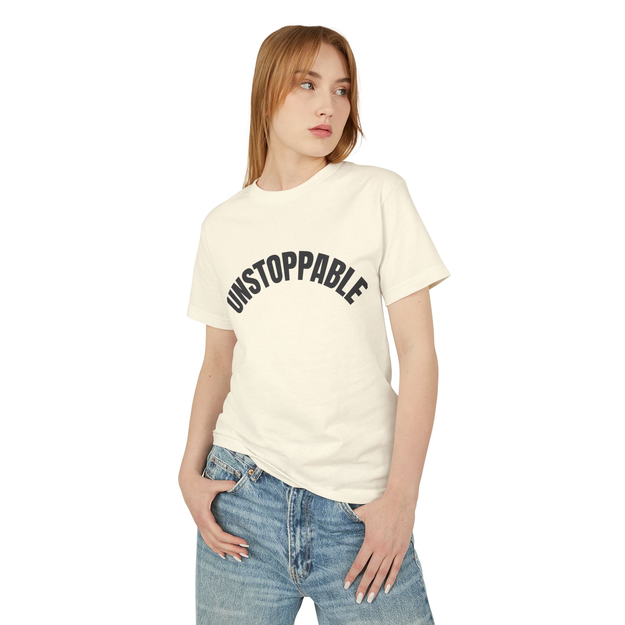 Unstoppable Garment-Dyed Heavyweight Tee, Motivational T-Shirt, Casual Wear, Gift for Him/Her, Positive Affirmation Shirt