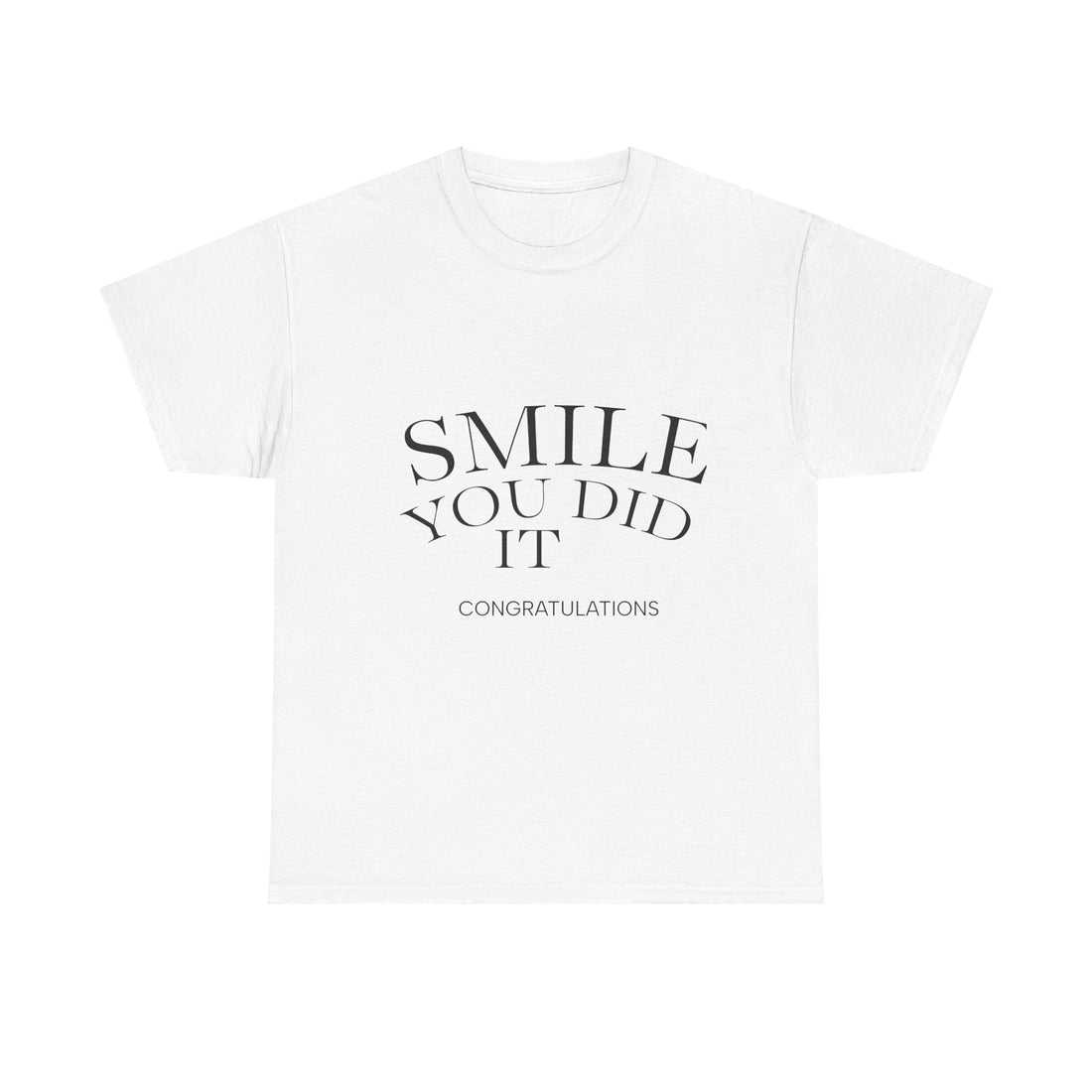Congratulations Tee: Smile You Did It, Gift for Graduates, Positive Vibes Shirt, Unisex Heavy Cotton Tee, Celebration Outfit, [...]