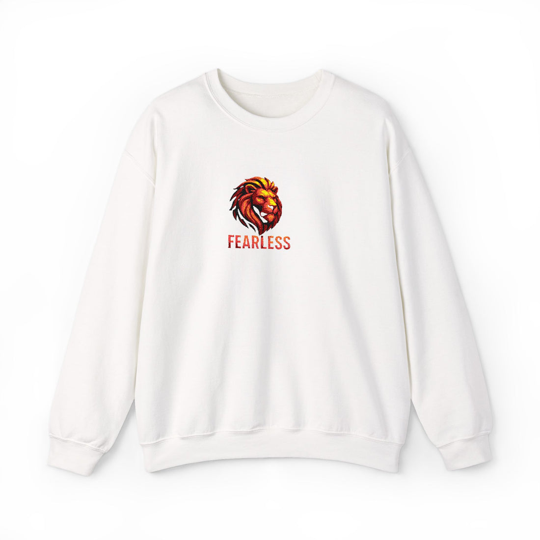 Unisex Fearless Lion Crewneck Sweatshirt – Bold Watercolor Lion Graphic
