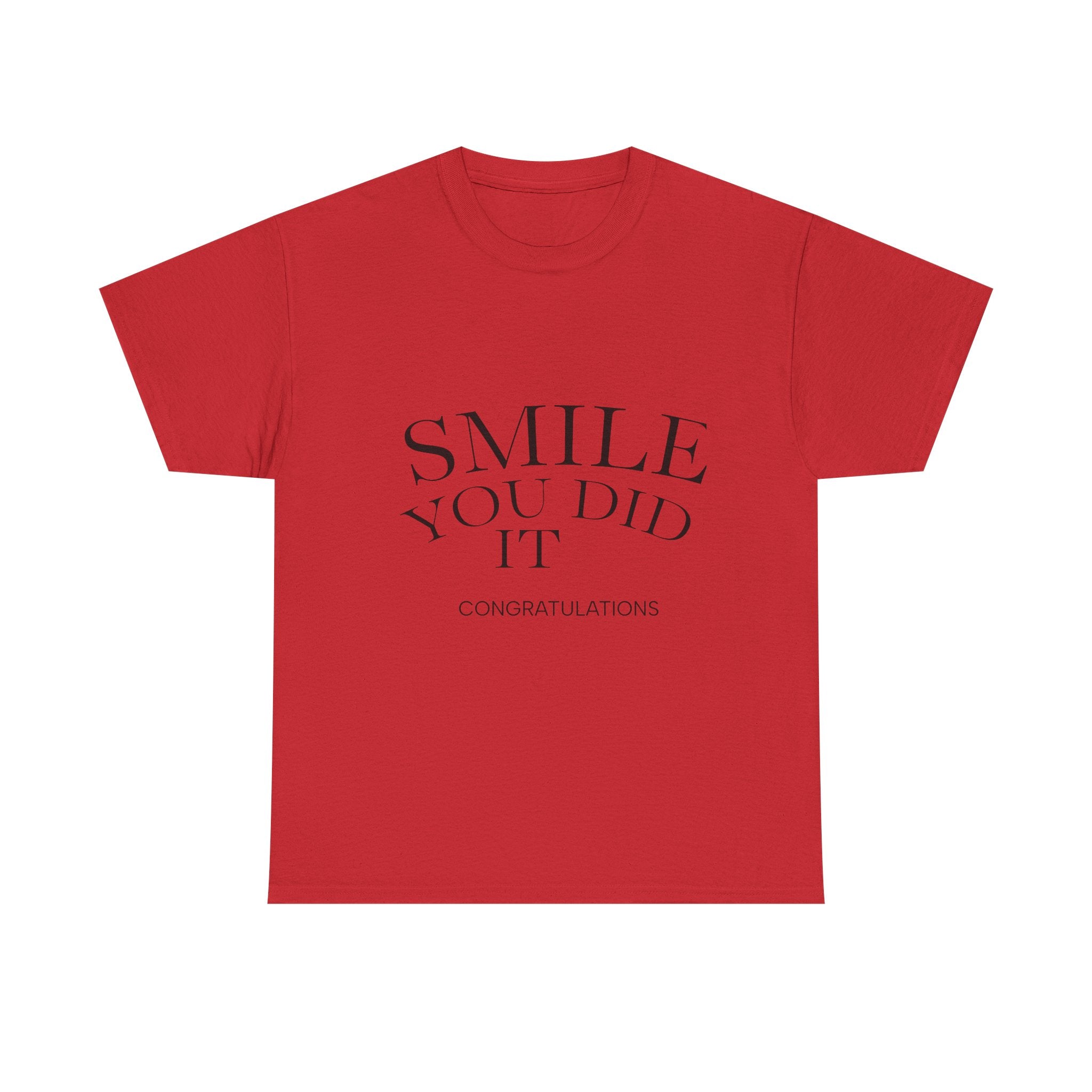 Congratulations Tee: Smile You Did It, Gift for Graduates, Positive Vibes Shirt, Unisex Heavy Cotton Tee, Celebration Outfit, [...]