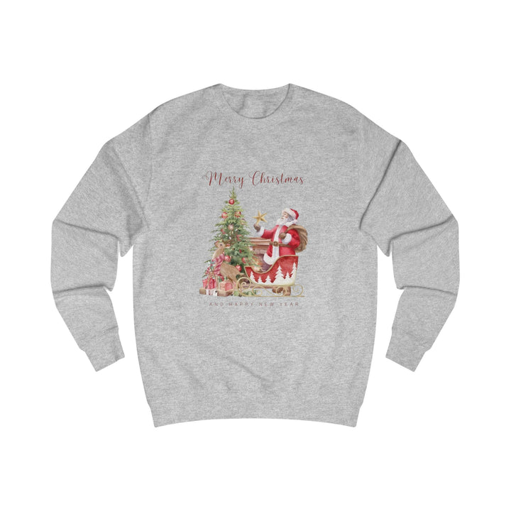 Christmas Santa Sleigh Sweatshirt — Merry Christmas Tree Holiday Crewneck