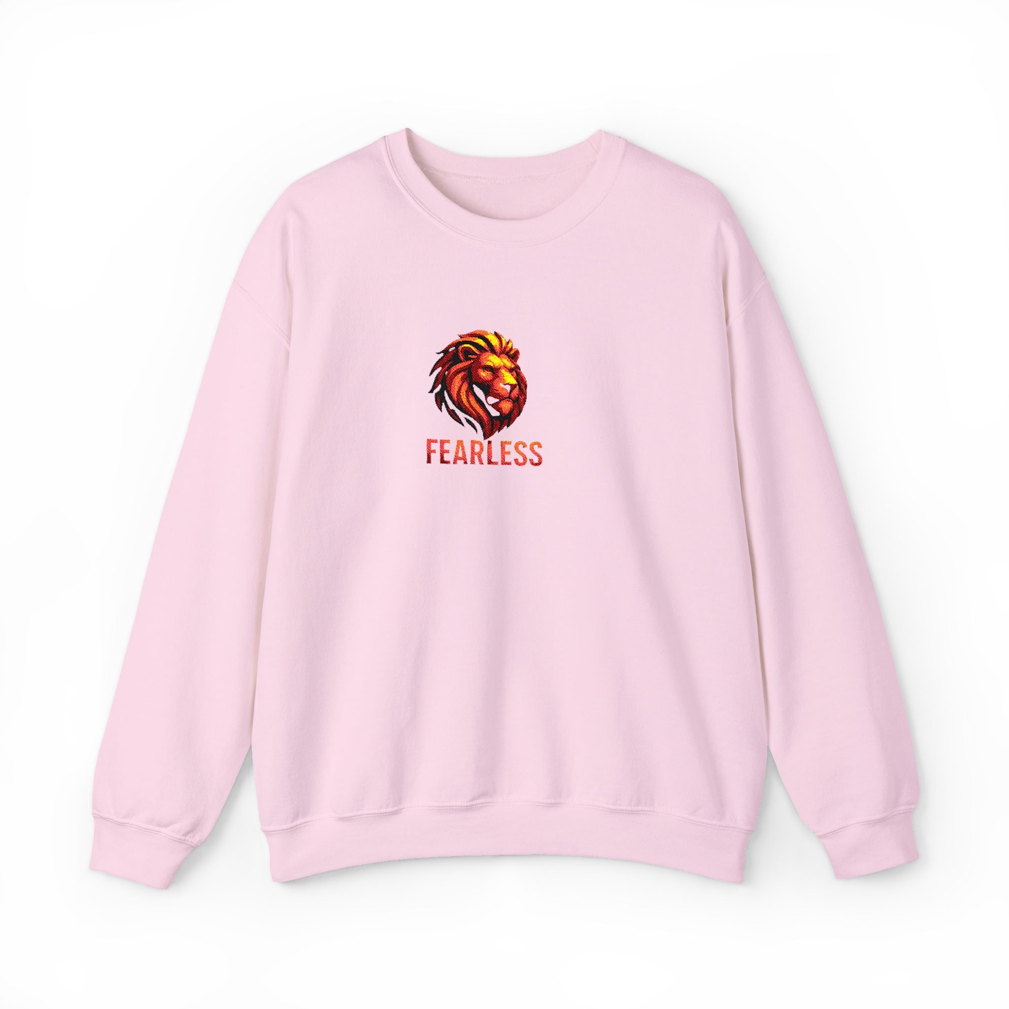 Unisex Fearless Lion Crewneck Sweatshirt – Bold Watercolor Lion Graphic