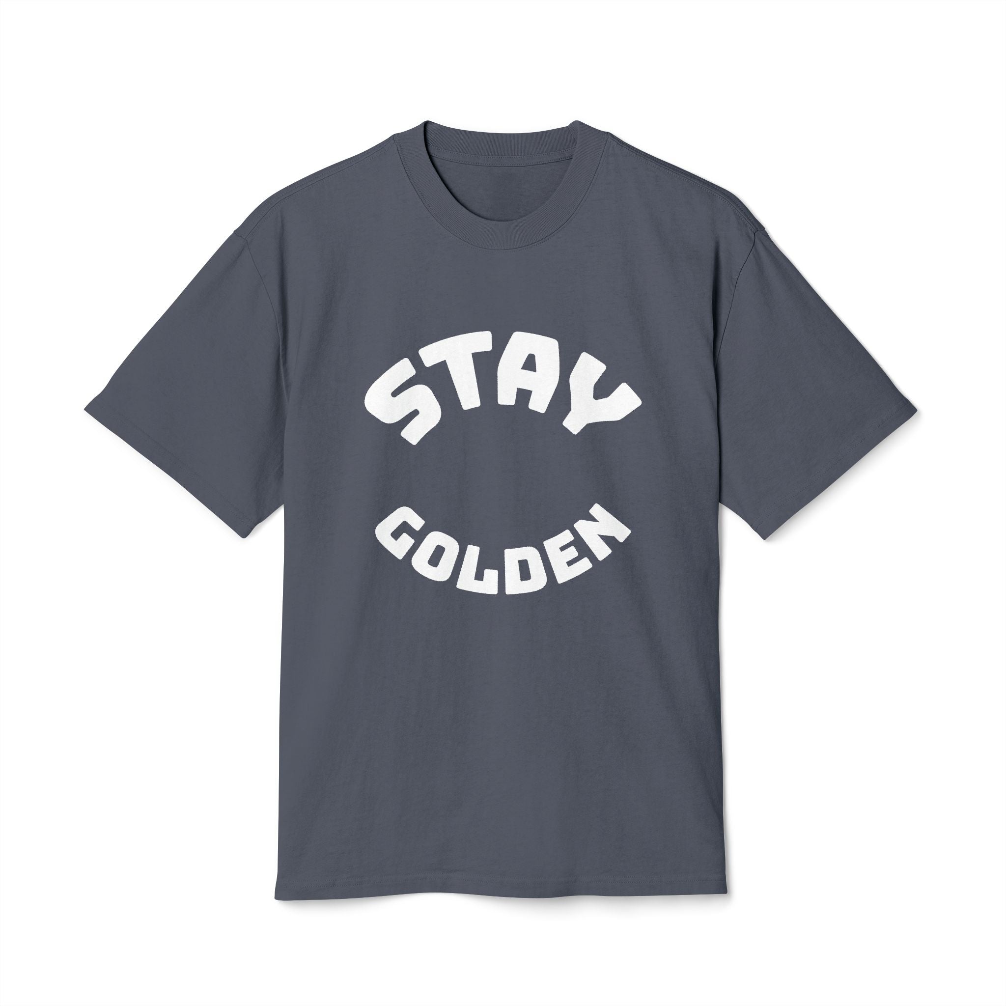 Stay Golden Unisex Heavy Faded Tee, Casual Graphic T-Shirt, Vintage Style Shirt, Gift for Friends, Everyday Wear, Comfortable Fashion