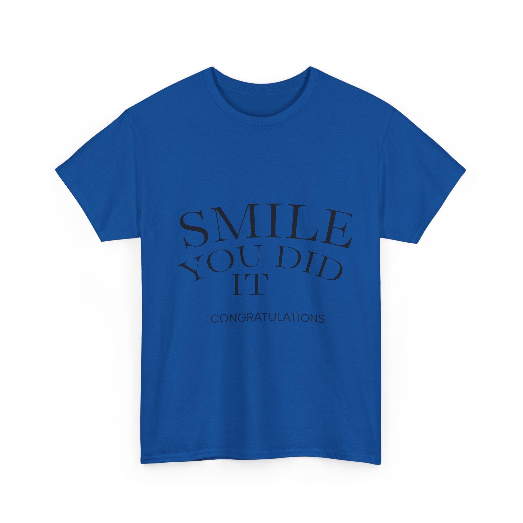 Congratulations Tee: Smile You Did It, Gift for Graduates, Positive Vibes Shirt, Unisex Heavy Cotton Tee, Celebration Outfit, [...]