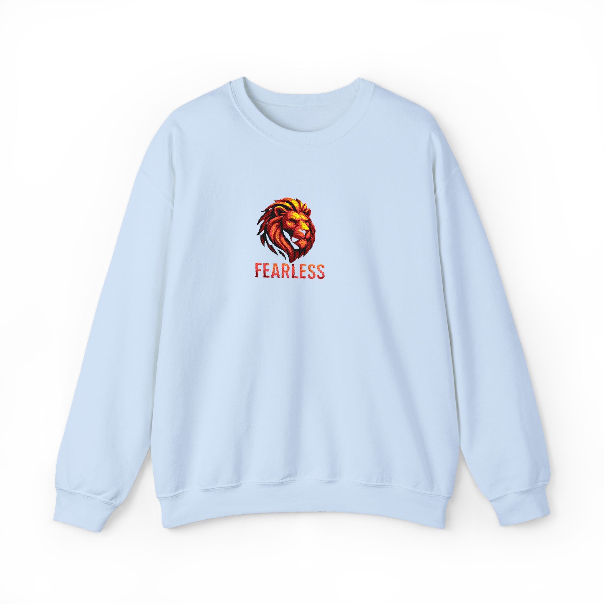 Unisex Fearless Lion Crewneck Sweatshirt – Bold Watercolor Lion Graphic