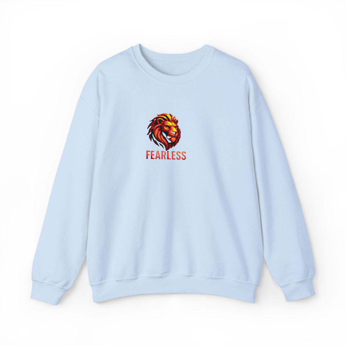 Unisex Fearless Lion Crewneck Sweatshirt – Bold Watercolor Lion Graphic